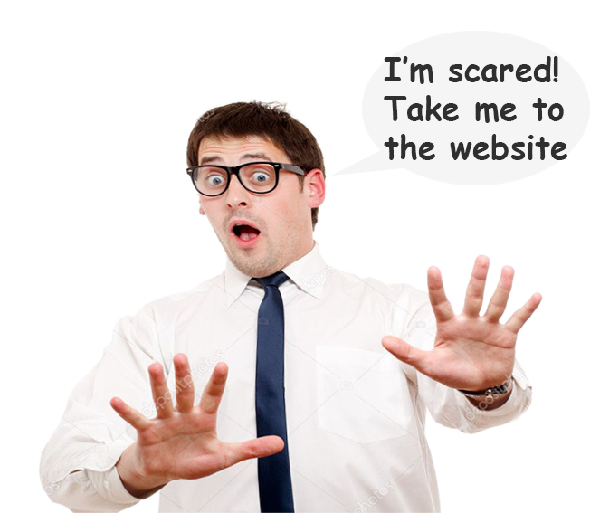 Scared guy